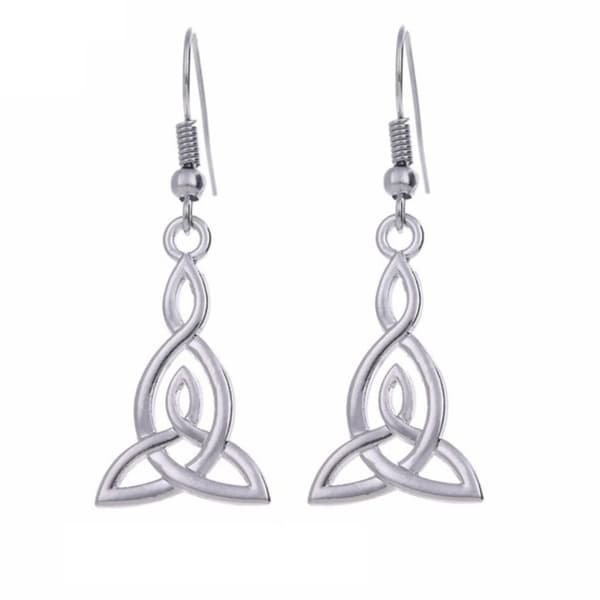 Earrings - Trinity - Triquetra - Celtic Symbol - Long