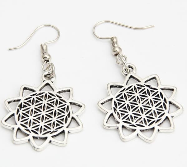 Earrings - Flower of Life - Sunflower