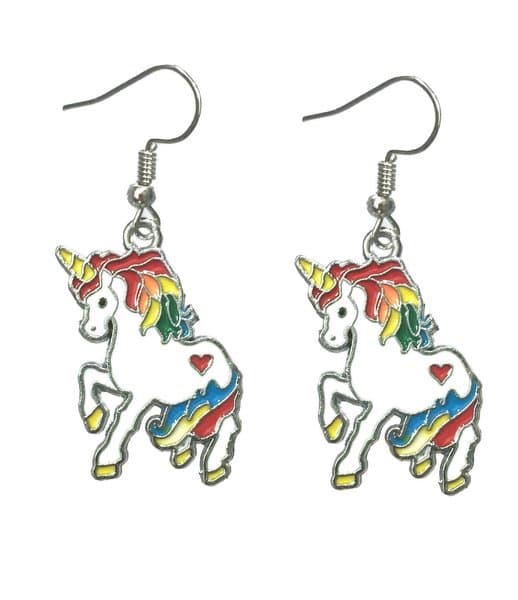 Örhängen Enhörning Unicorn Regnbågsfärgad Sagoväsen