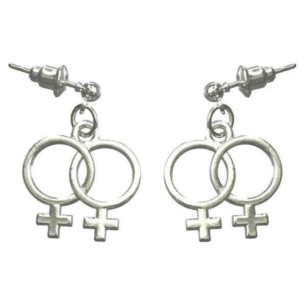 Earrings - Double Female Symbol - LGBT - Pride - Pin