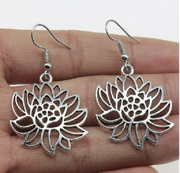 Earrings - Lotus Flower - Large