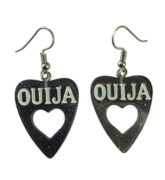 Earrings - Ouija - Heart - Black