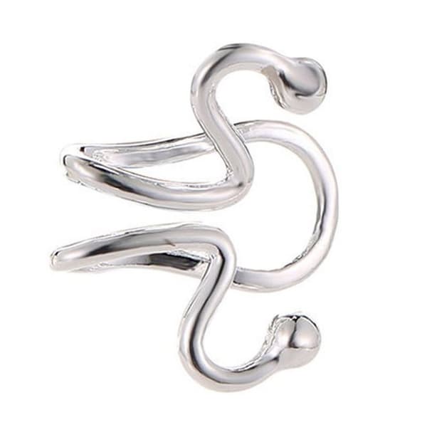 Fake Helix Tragus Piercing Öron Örhänge Ear Cuff utan Hål Silver