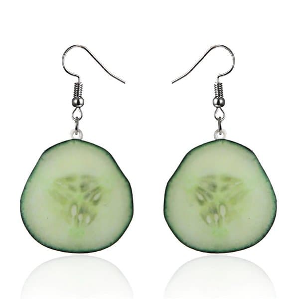 Earrings - Cucumber - Oversize - Acrylic