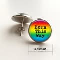 Miniatyrbild 2 av 2: Örhängen Born This Way HBTQ Pride LGBT Regnbågssmycke