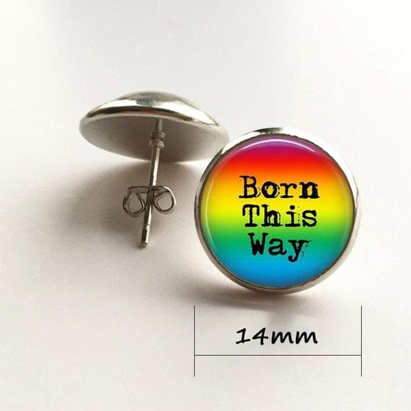 Örhängen Born This Way HBTQ Pride LGBT Regnbågssmycke