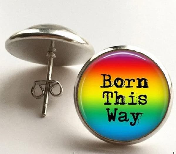 Örhängen Born This Way HBTQ Pride LGBT Regnbågssmycke