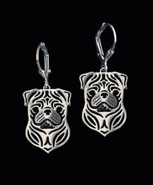 Örhängen Mops Pug  Hund Djurälskare Dog