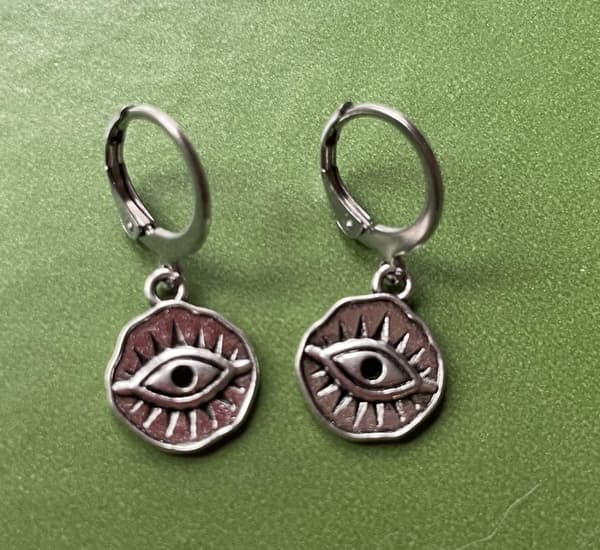Örhängen Creoler Horus Udjat Ras öga Beskydd Amulett Egyptisk