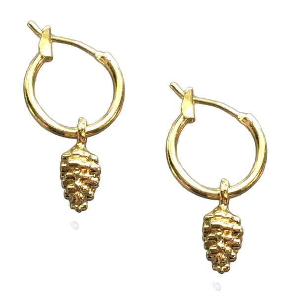 Earrings - Creoles - Pine Cone - Gold