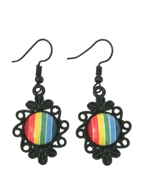 Earrings - Rainbow - LGBT - Black
