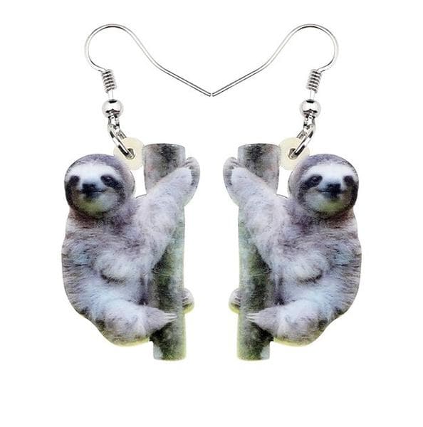 Örhängen Sengångare Sloth Djur Regnskog