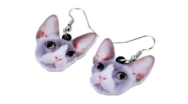 Earrings - Sphynx - Cat - Acrylic