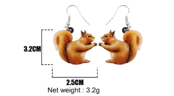 Örhängen Ekorre Höst Squirrel Djur
