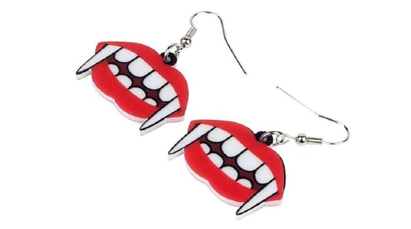 Örhängen Vampyr Huggtänder Fangs Halloween Vampire