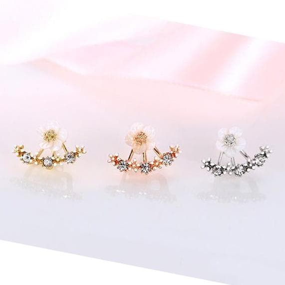 Earring tops studs Daisy flower two sided