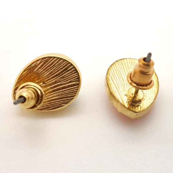 Durzy rock lava crystal shinning stone earring stud waterdrop