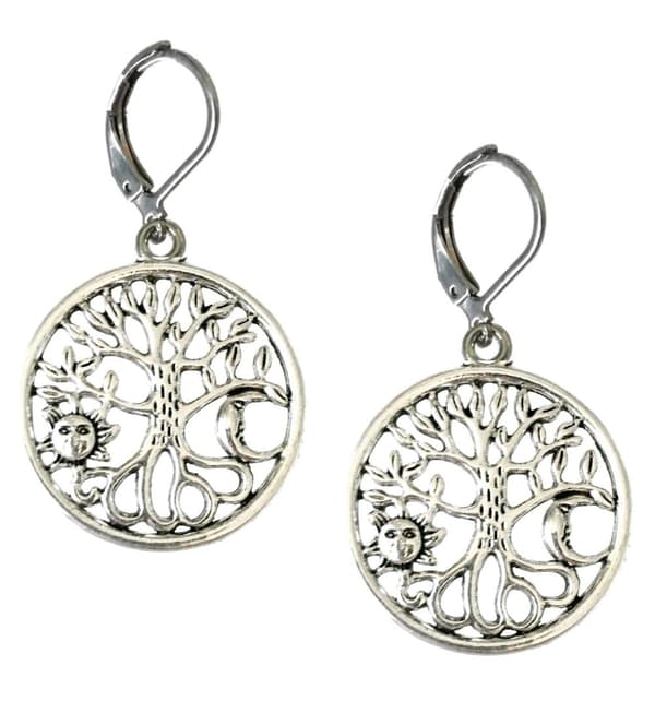 Earrings - Sun - Crescent Moon - Asymmetrical