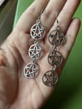 Pikkukuva 3 / 4: Earrings/Korvakorut - Pentagram/Pentagrammi