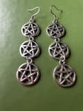 Pikkukuva 4 / 4: Earrings/Korvakorut - Pentagram/Pentagrammi
