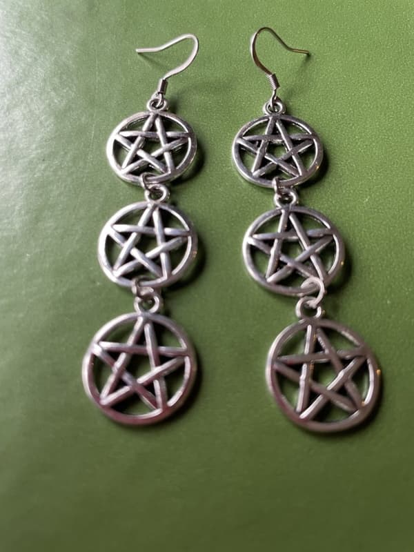 Earrings/Korvakorut - Pentagram/Pentagrammi