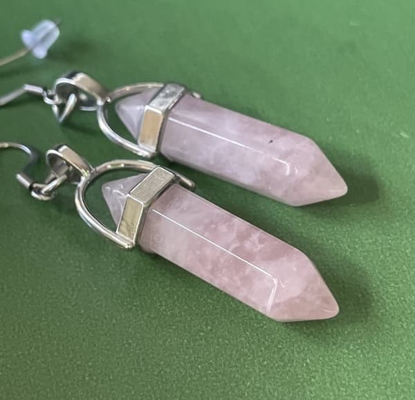Earrings - Rose Quartz