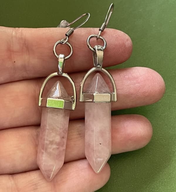 Earrings - Rose Quartz