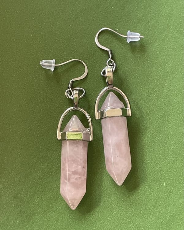Earrings - Rose Quartz