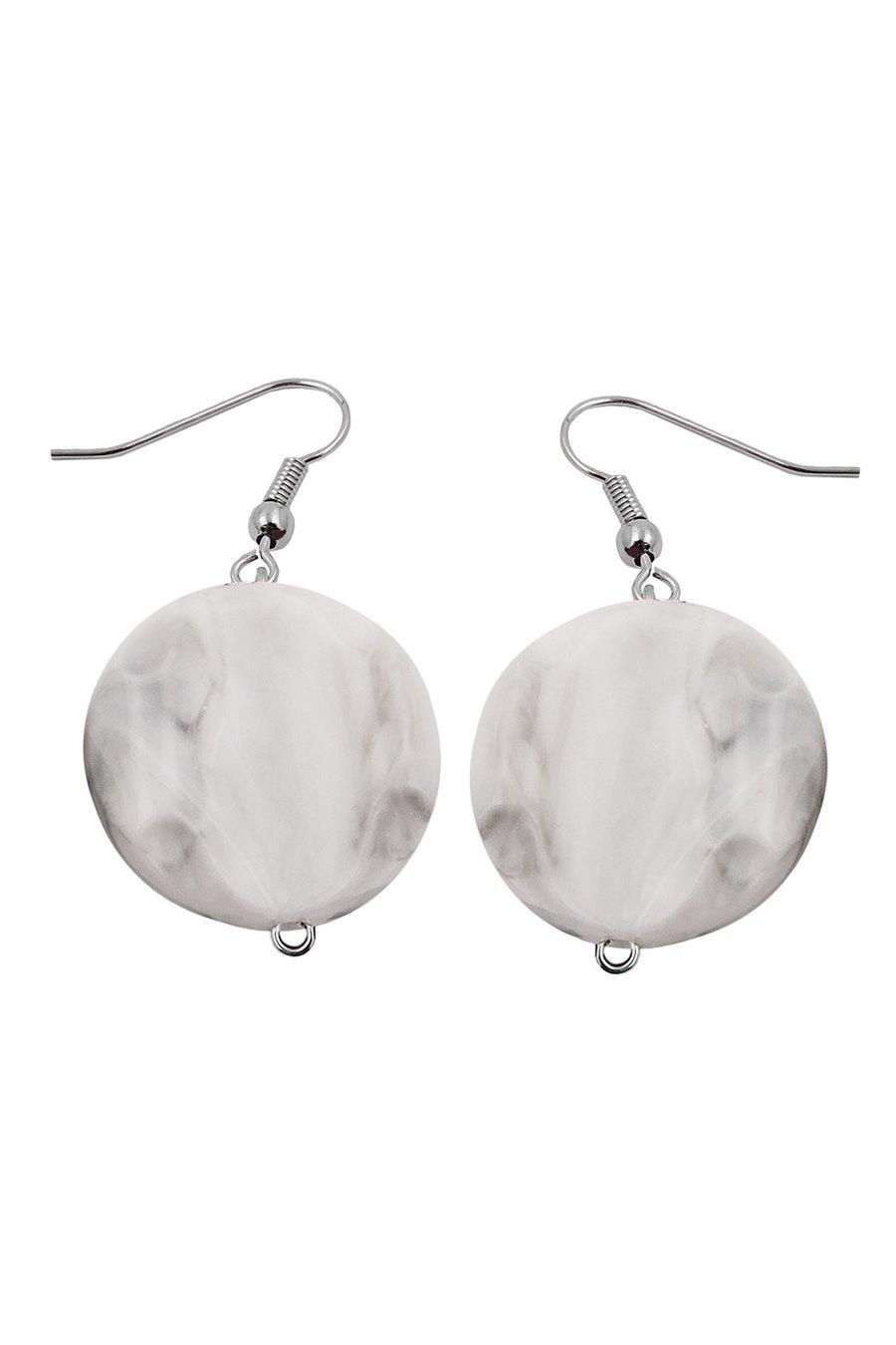 HOOK ÖRHÄNGEN MARMORERADE PÄRLOR GRÅA