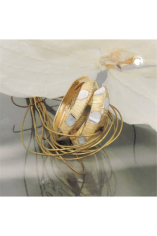 Hoop Earrings Bicolor 9k Gold - GL431447