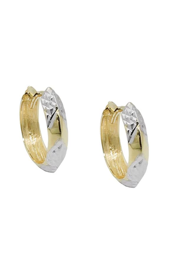 Hoop Earrings Bicolor 9k Gold - GL431446