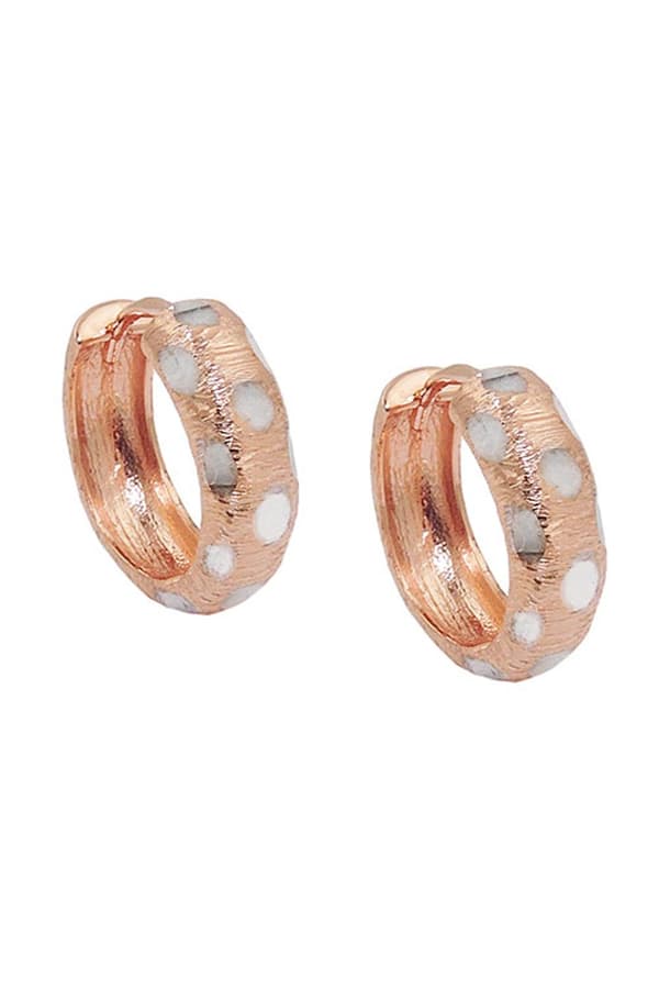 Hoop Earrings Two Tone 9k Redgold - GL431434