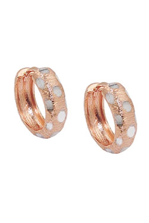 Hoop Earrings Two Tone 9k Redgold - GL431434