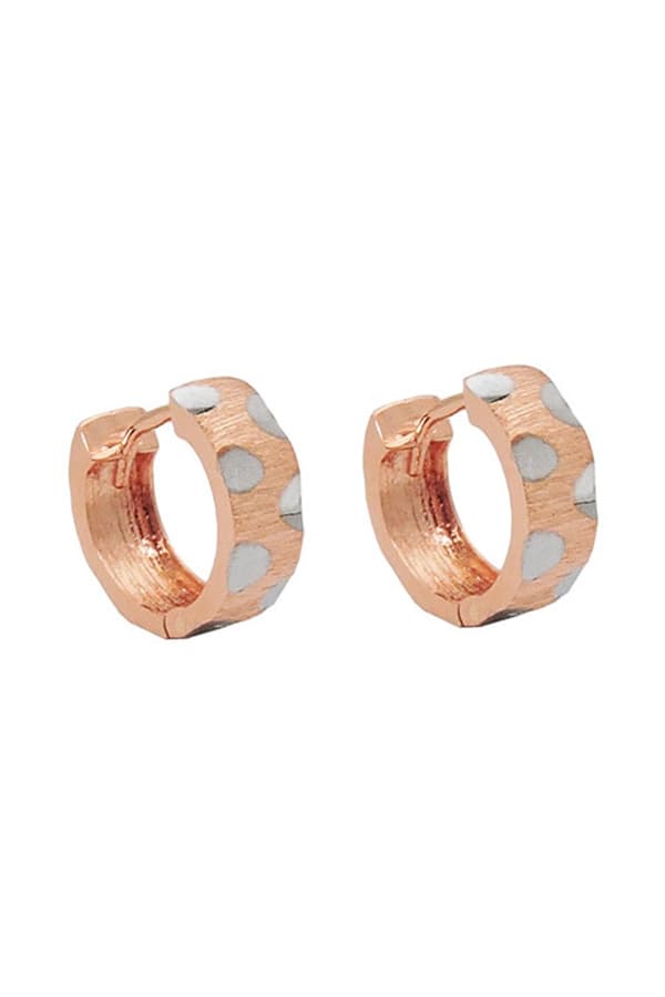 Hoop Earrings Two Tone 9k Redgold - GL431430