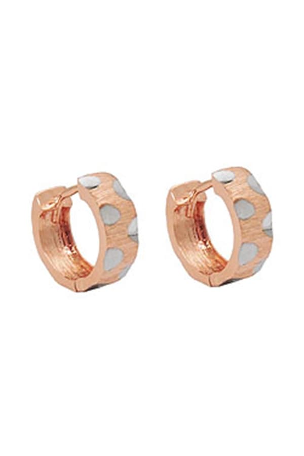 Hoop Earrings Two Tone 9k Redgold - GL431430
