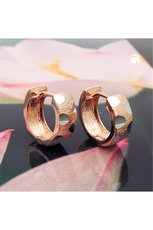 Hoop Earrings Two Tone 9k Redgold - GL431430
