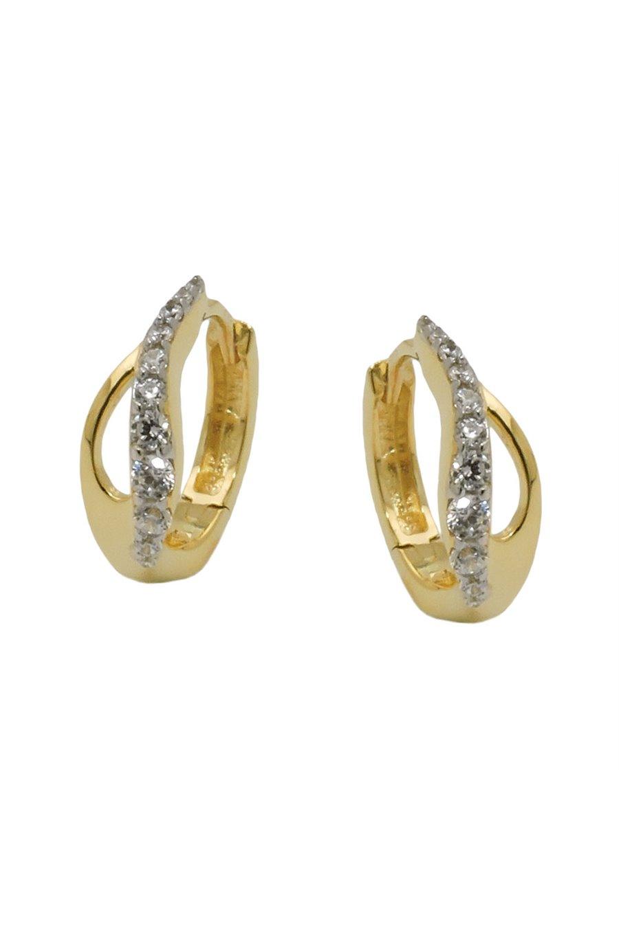 HOOP TWO TONE COLOURED ZIRCONIA 9K GOLD