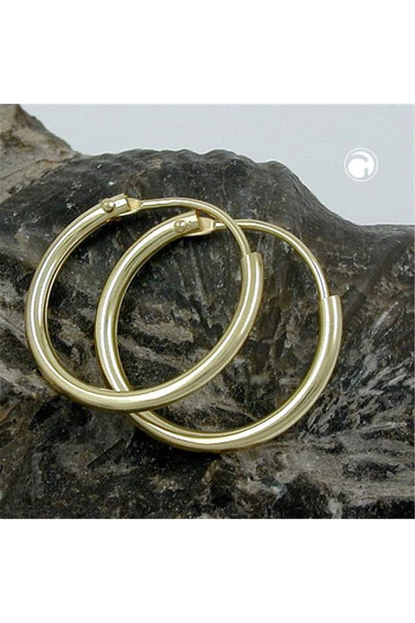 Hoop Earrings 15mm 9k Gold - GL430115