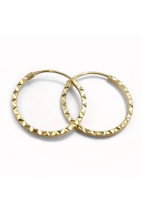 Hoop Earrings 15mm 9k Gold - GL430040