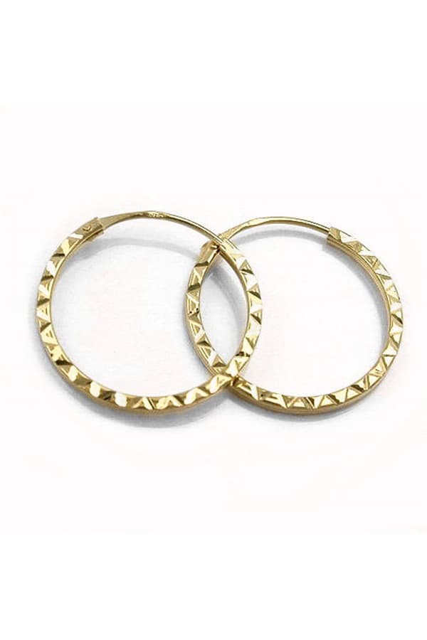 Hoop Earrings 15mm 9k Gold - GL430040