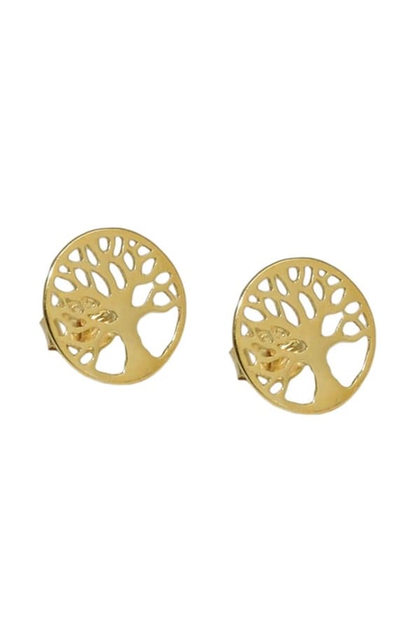 Earrings Studs Tree Of Life 9k Gold - GL431477