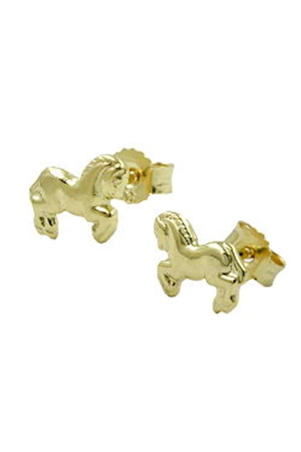 Stud Earrings Horses 9k Gold - GL430295