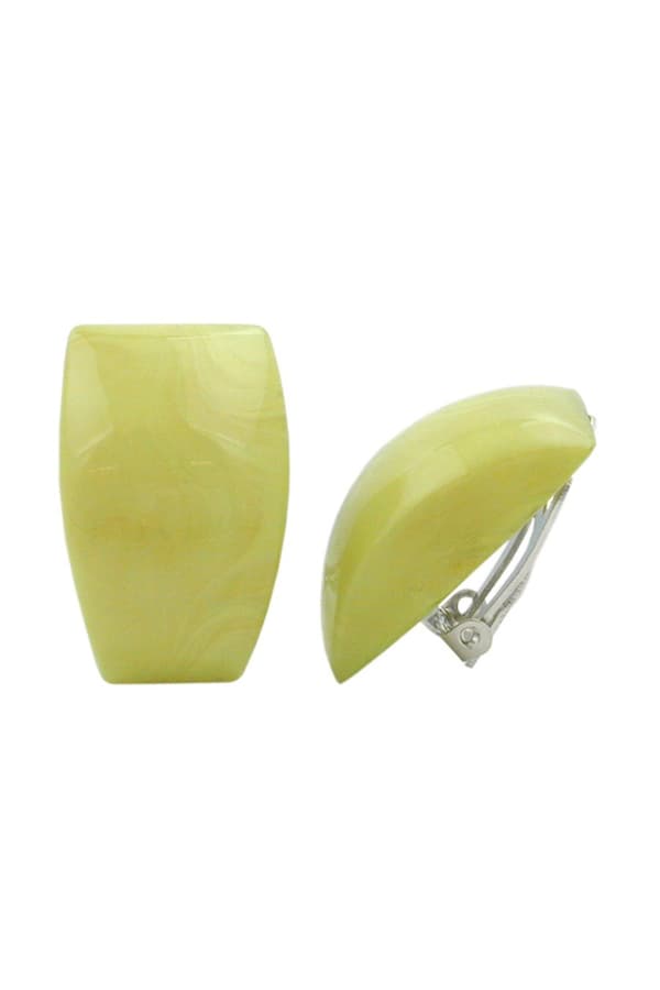 Clip-On Earring Trapezium Light Green - GL01079