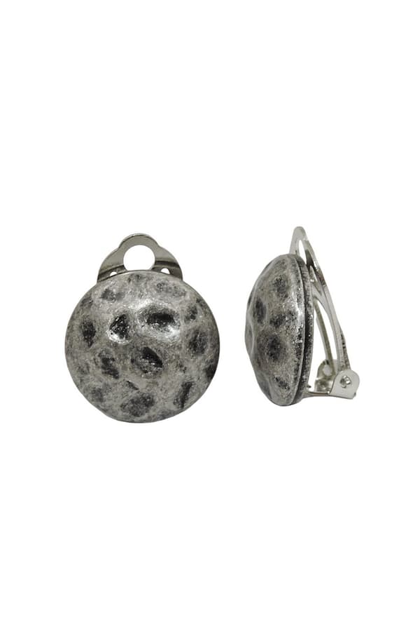 Earring Clip-On Silver Round - GL06634