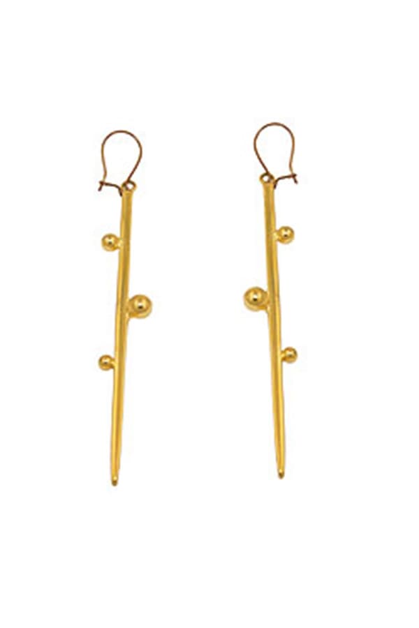 Hook Earrings Unique Design Gold Plated - GL00497