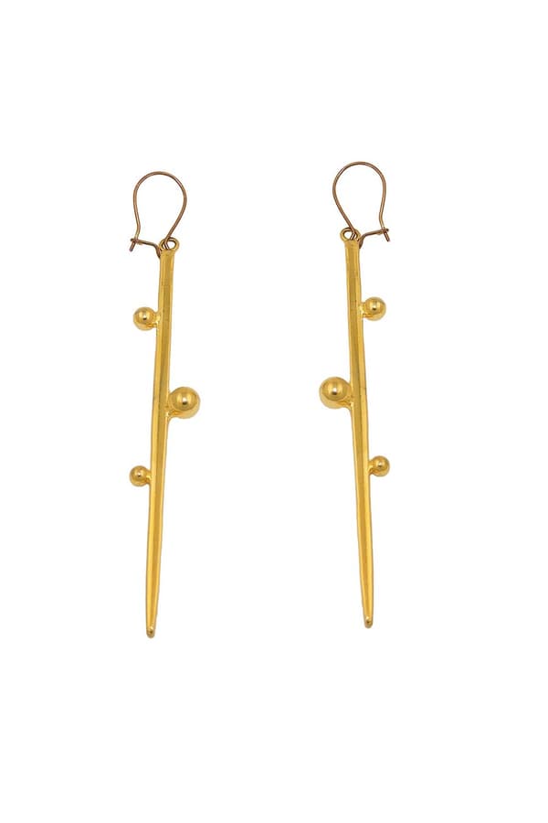Hook Earrings Unique Design Gold Plated - GL00497