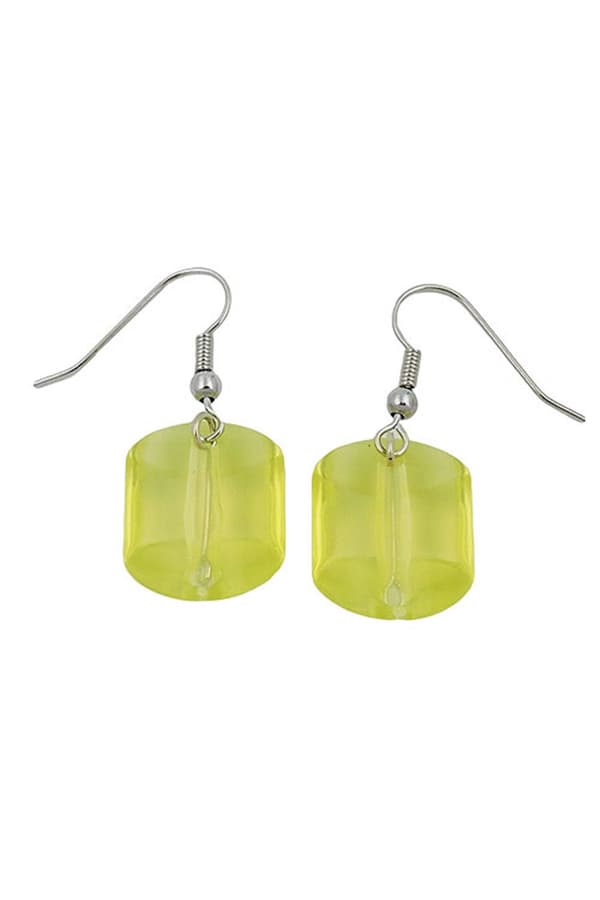 Earrings Dangeling Beads Light-Green - GL02036