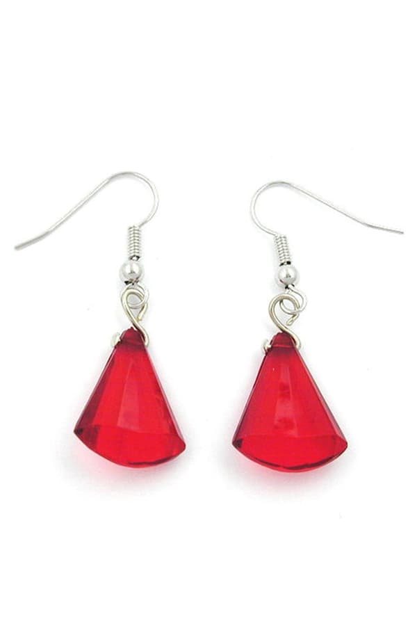 Hook Earrings Red - GL00791