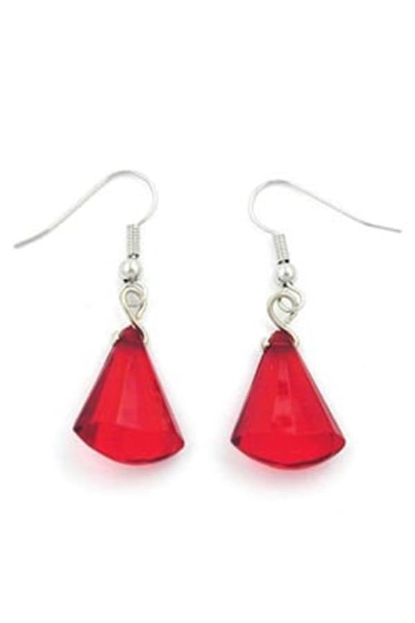 Hook Earrings Red - GL00791