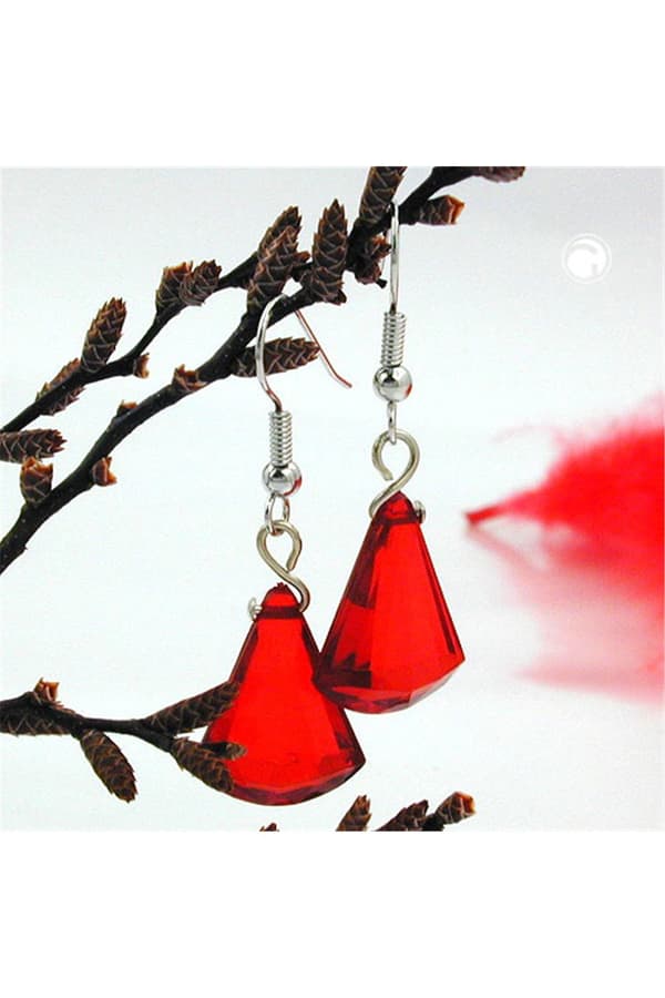 Hook Earrings Red - GL00791